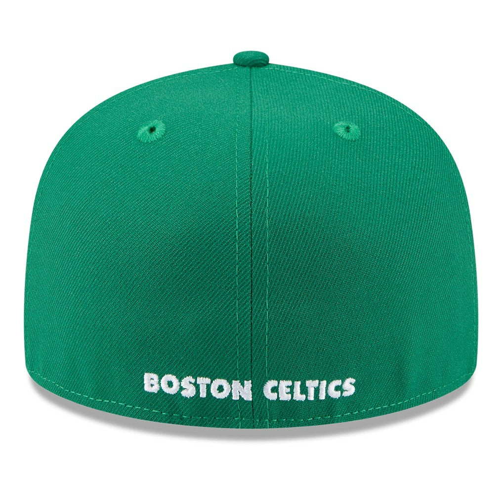 New Era Boston Celtics 2025 NBA Tip Off Split Panel 59FIFTY Fitted Hat White/Kelly Green