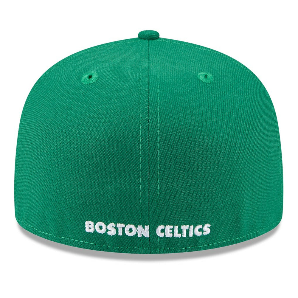 New Era Boston Celtics 2025 NBA Tip Off Split Panel 59FIFTY Fitted Hat White/Kelly Green