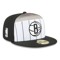 New Era Brooklyn Nets 2025 NBA Tip Off Split Panel 59FIFTY Fitted Hat White/Black