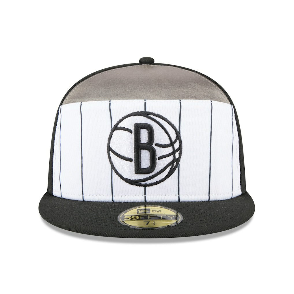 New Era Brooklyn Nets 2025 NBA Tip Off Split Panel 59FIFTY Fitted Hat White/Black
