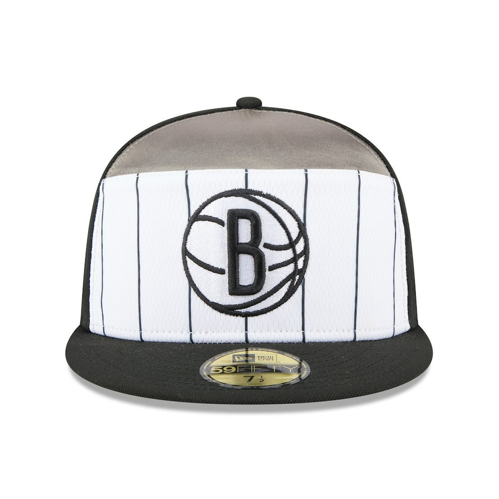 New Era Brooklyn Nets 2025 NBA Tip Off Split Panel 59FIFTY Fitted Hat White/Black