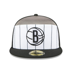 New Era Brooklyn Nets 2025 NBA Tip Off Split Panel 59FIFTY Fitted Hat White/Black