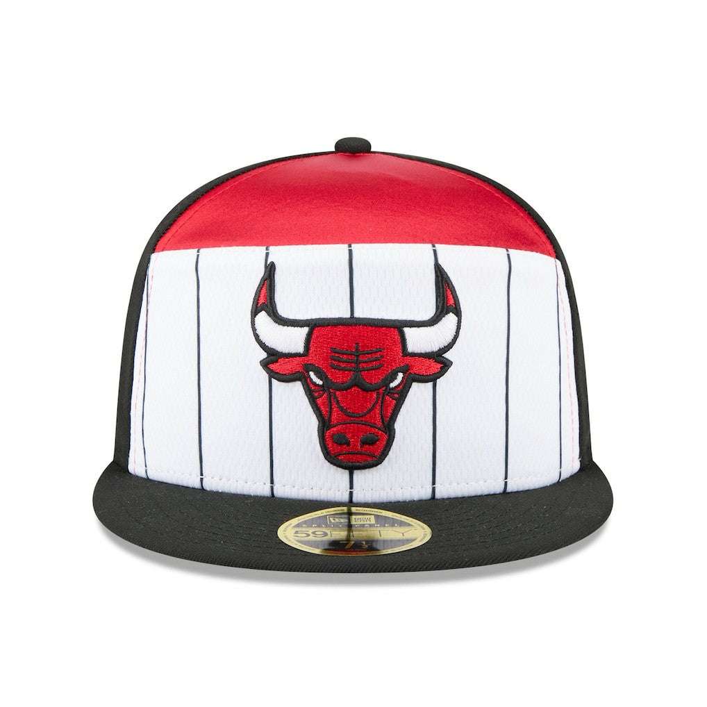 New Era Chicago Bulls 2025 NBA Tip Off Split Panel 59FIFTY Fitted Hat White/Black