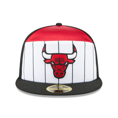 New Era Chicago Bulls 2025 NBA Tip Off Split Panel 59FIFTY Fitted Hat White/Black