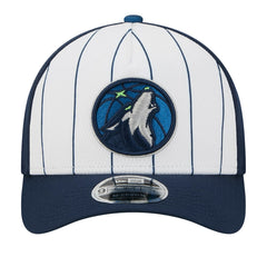 New Era Minnesota Timberwolves 2025 NBA Tip Off M-Crown A-Frame 9FORTY Adjustable Hat White/Navy