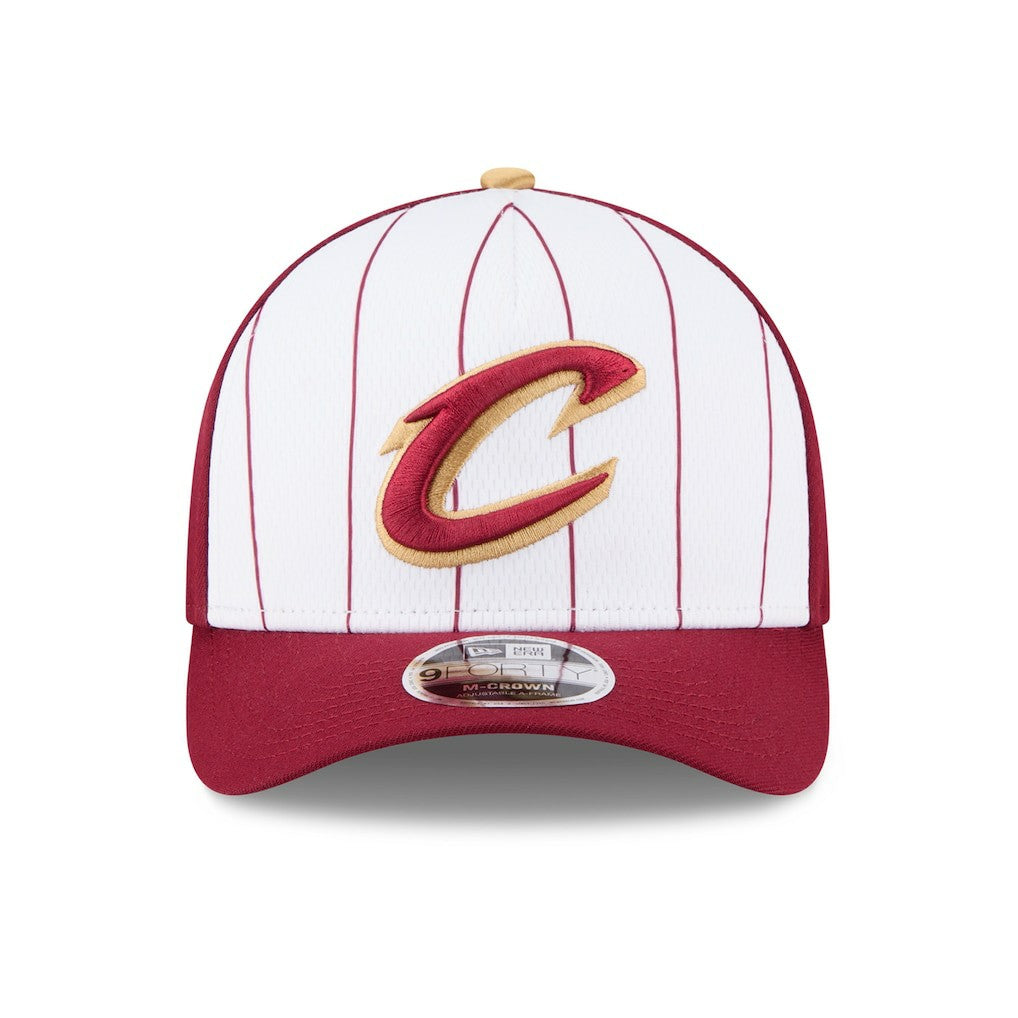 New Era Cleveland Cavaliers 2025 NBA Tip Off M-Crown A-Frame 9FORTY Adjustable Hat White/Wine
