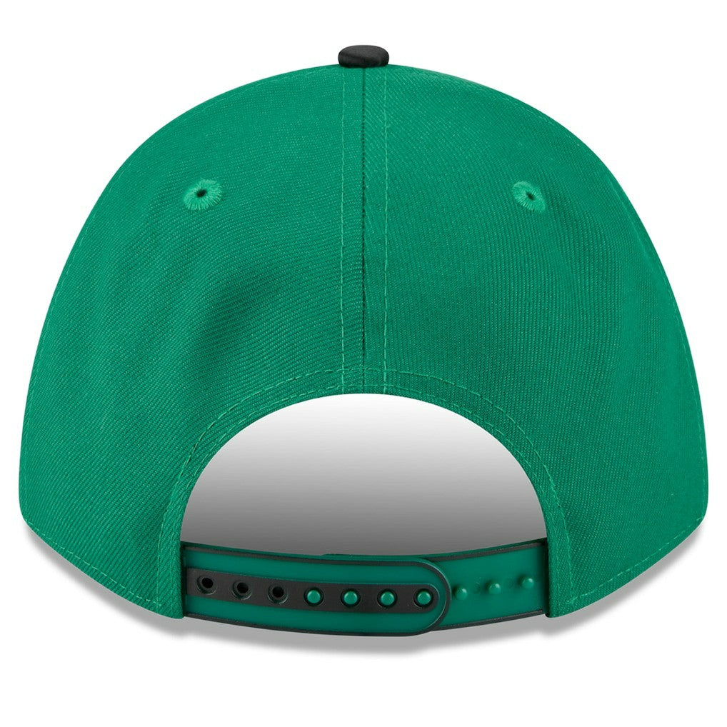New Era Boston Celtics 2025 NBA Tip Off M-Crown A-Frame 9FORTY Adjustable Hat White/Kelly Green