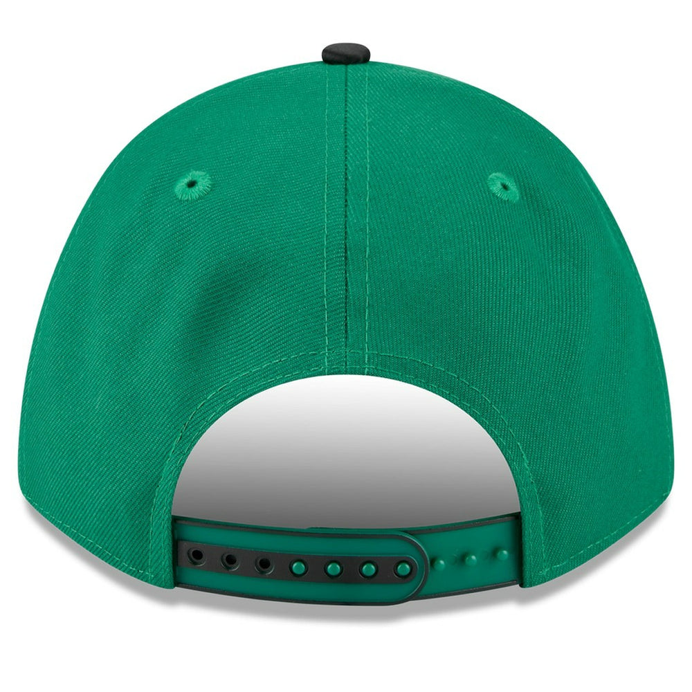 New Era Boston Celtics 2025 NBA Tip Off M-Crown A-Frame 9FORTY Adjustable Hat White/Kelly Green