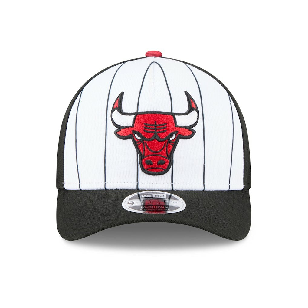 New Era Chicago Bulls 2025 NBA Tip Off M-Crown A-Frame 9FORTY Adjustable Hat White/Black