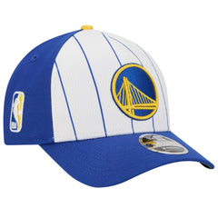 New Era Golden State Warriors 2025 NBA Tip Off M-Crown A-Frame 9FORTY Adjustable Hat White/Royal