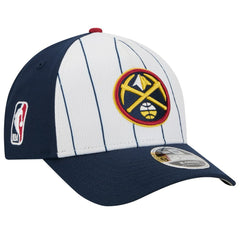 New Era Denver Nuggets 2025 NBA Tip Off M-Crown A-Frame 9FORTY Adjustable Hat White/Navy