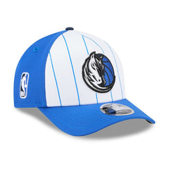 New Era Dallas Mavericks 2025 NBA Tip Off M-Crown A-Frame 9FORTY Adjustable Hat White/Blue