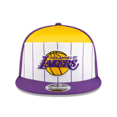 New Era Los Angeles Lakers 2025 NBA Tip Off Split Panel 9FIFTY Snapback Hat White/Purple