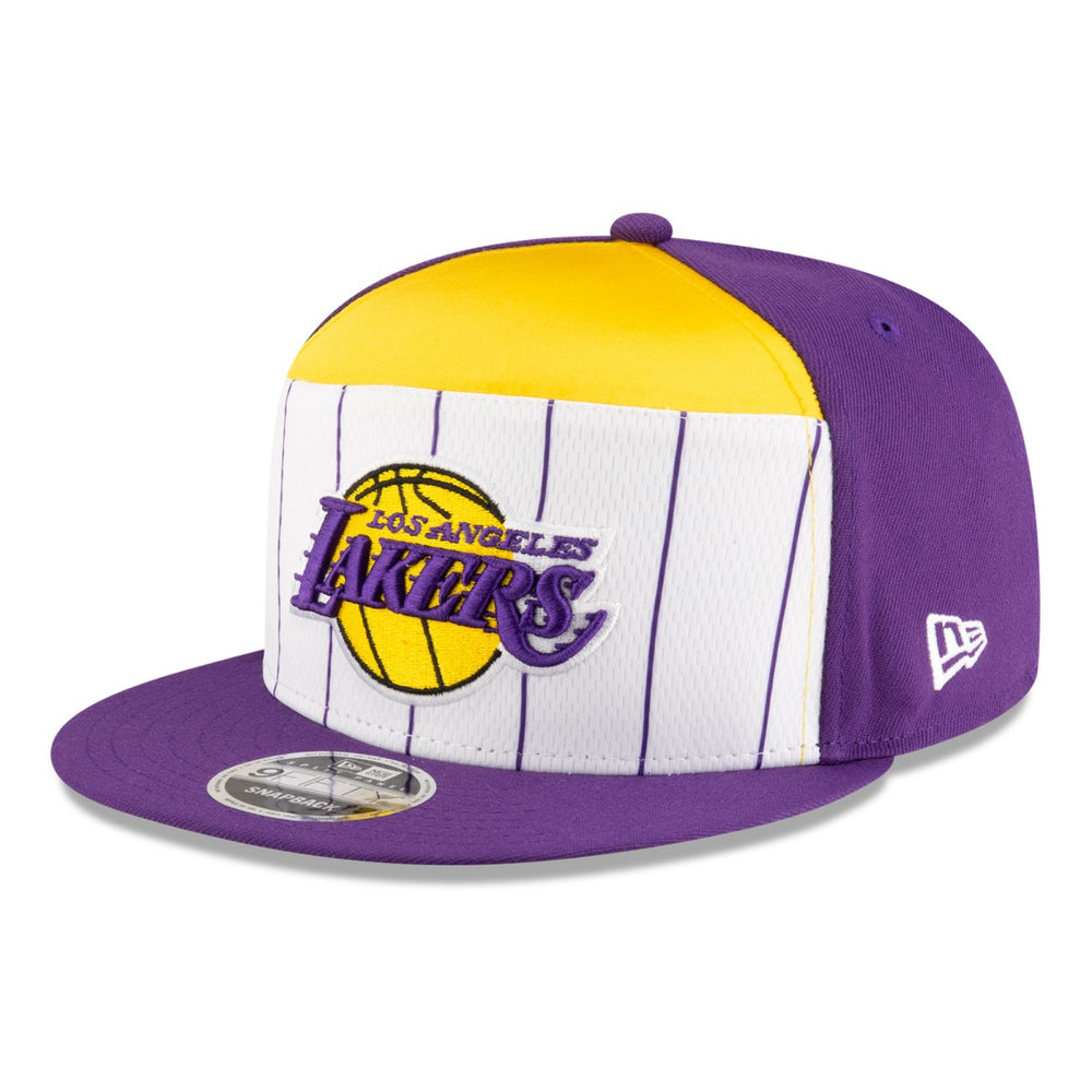 New Era Los Angeles Lakers 2025 NBA Tip Off Split Panel 9FIFTY Snapback Hat White/Purple