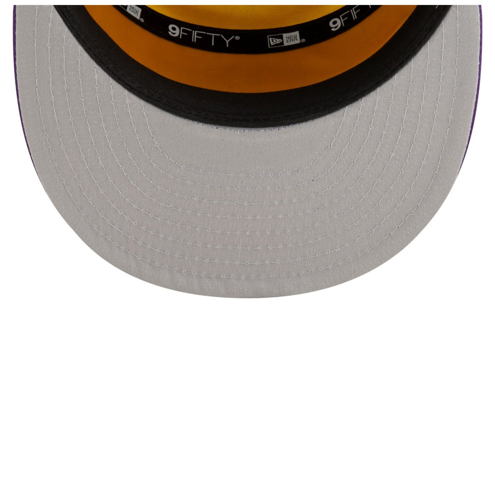 New Era Los Angeles Lakers 2025 NBA Tip Off Split Panel 9FIFTY Snapback Hat White/Purple