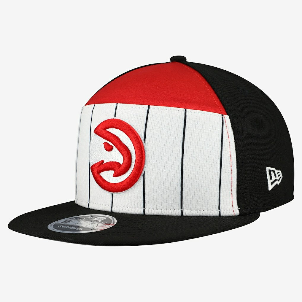 New Era Atlanta Hawks 2025 NBA Tip Off Split Panel 9FIFTY Snapback Hat White/Red