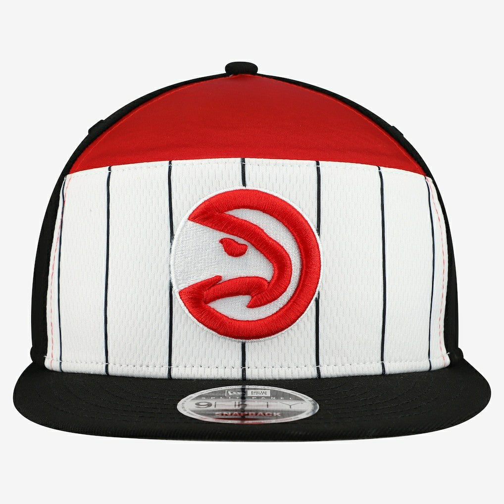 New Era Atlanta Hawks 2025 NBA Tip Off Split Panel 9FIFTY Snapback Hat White/Red