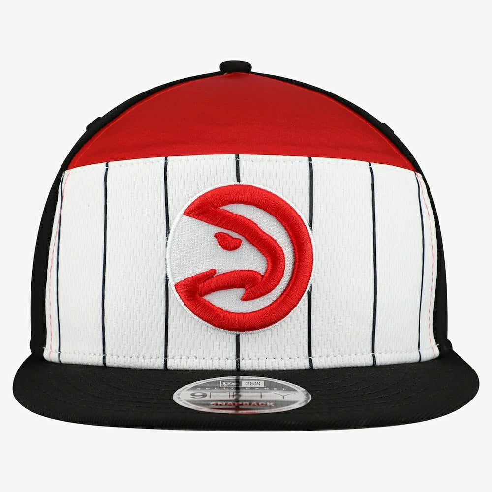 New Era Atlanta Hawks 2025 NBA Tip Off Split Panel 9FIFTY Snapback Hat White/Red