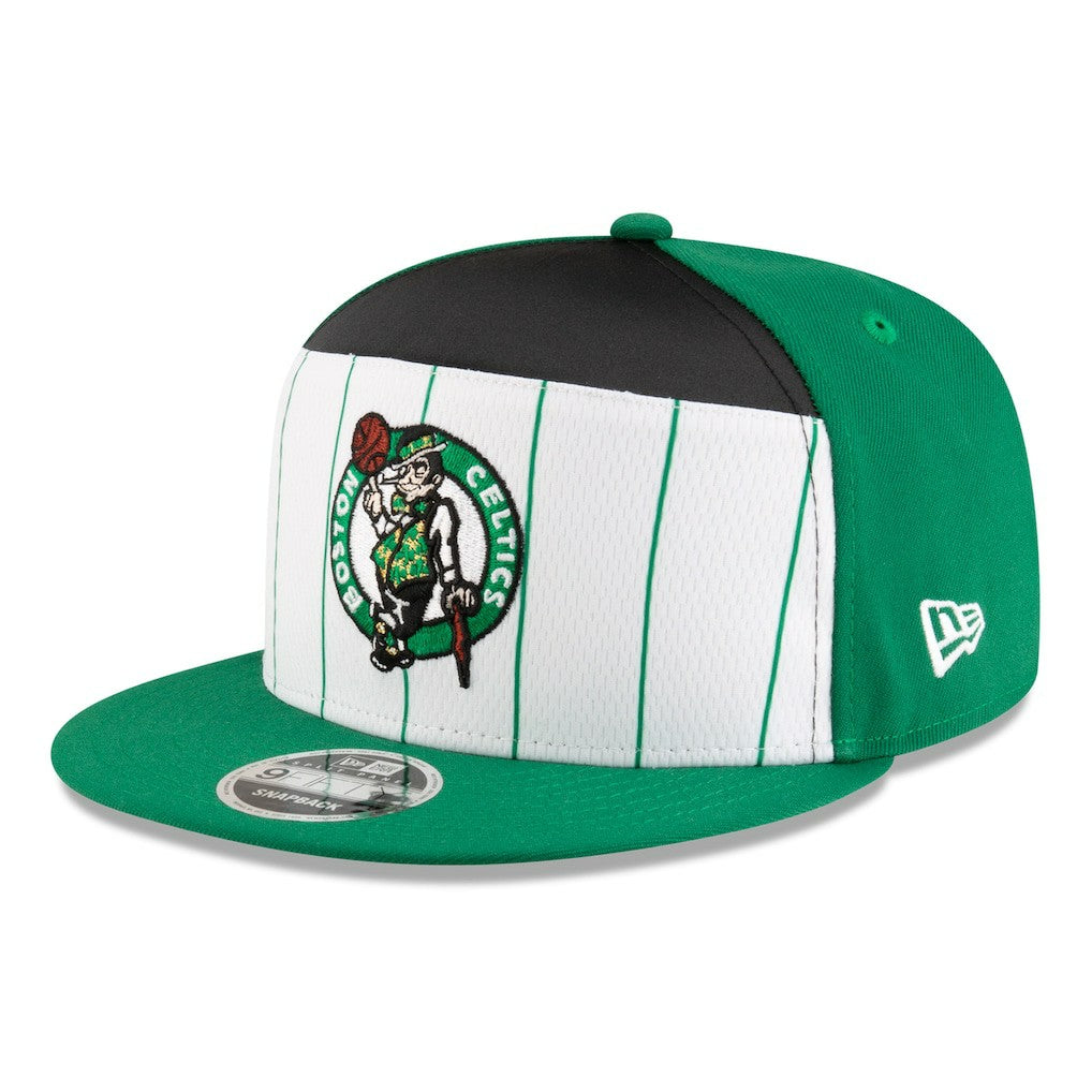 New Era Boston Celtics 2025 NBA Tip Off Split Panel 9FIFTY Snapback Hat White/Kelly Green
