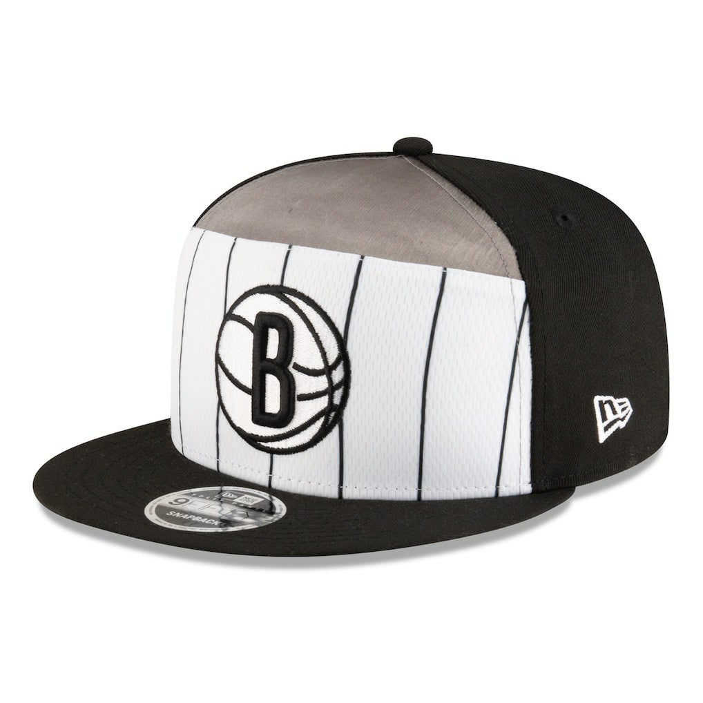 New Era Brooklyn Nets 2025 NBA Tip Off Split Panel 9FIFTY Snapback Hat White/Black