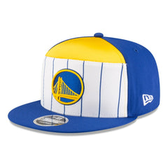 New Era Golden State Warriors 2025 NBA Tip Off Split Panel 9FIFTY Snapback Hat White/Royal