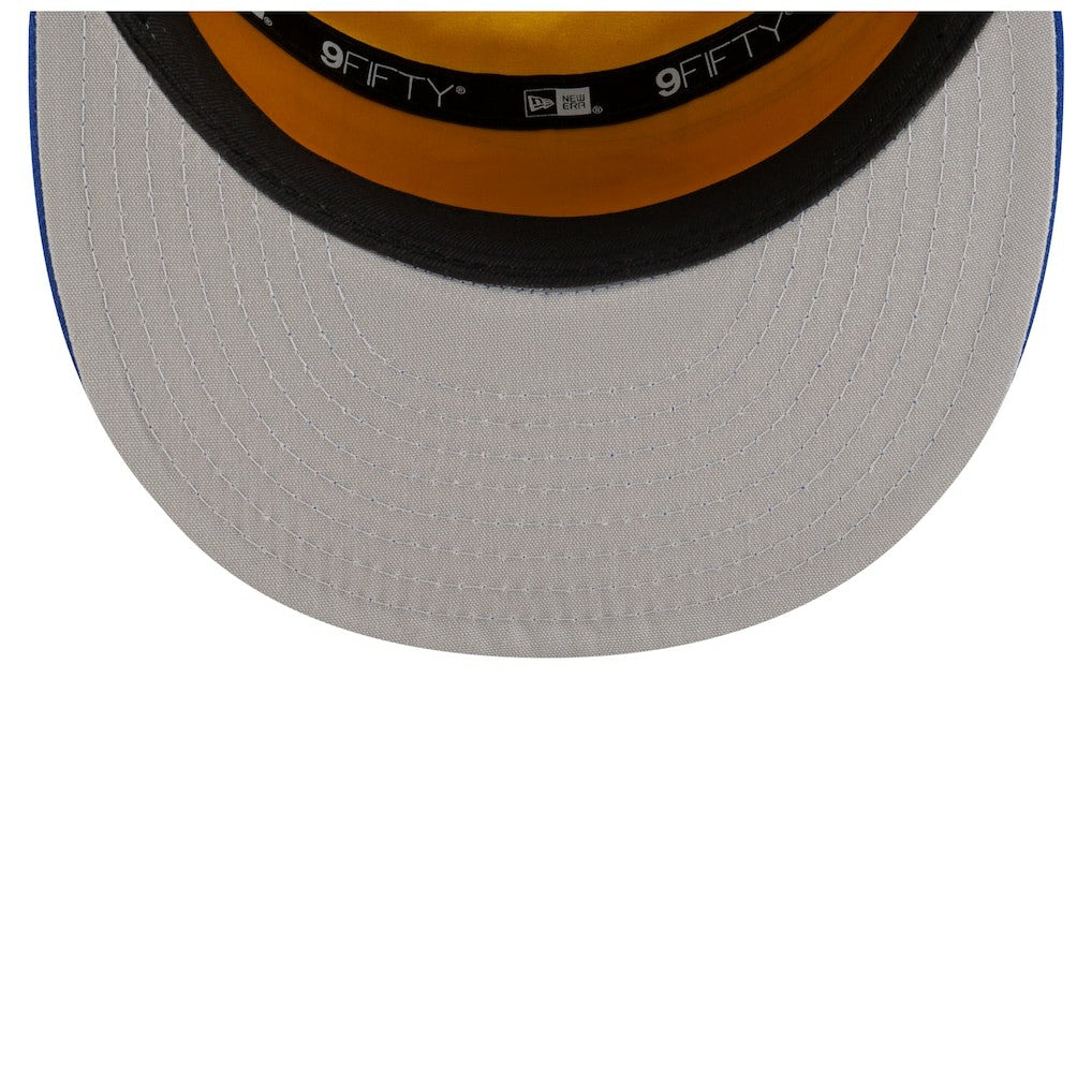 New Era Golden State Warriors 2025 NBA Tip Off Split Panel 9FIFTY Snapback Hat White/Royal