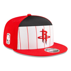 New Era Houston Rockets 2025 NBA Tip Off Split Panel 9FIFTY Snapback Hat White/Red