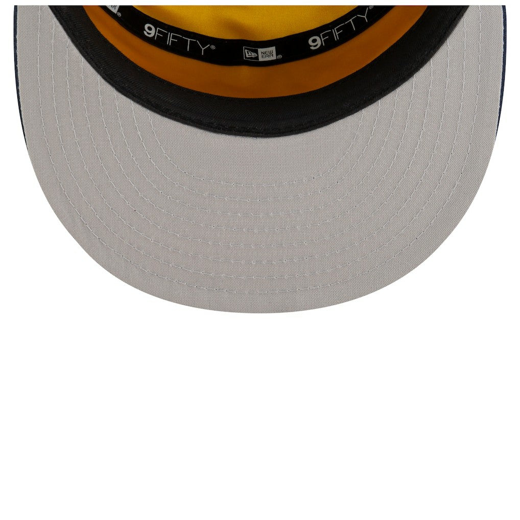 New Era Indiana Pacers 2025 NBA Tip Off Split Panel 9FIFTY Snapback Hat White/Navy