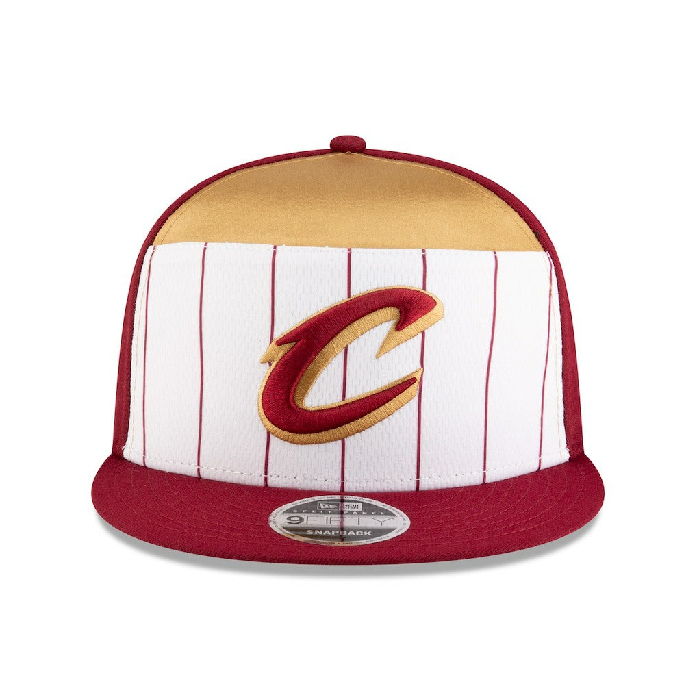 New Era Cleveland Cavaliers 2025 NBA Tip Off Split Panel 9FIFTY Snapback Hat White/Wine