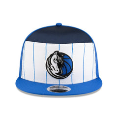 New Era Dallas Mavericks 2025 NBA Tip Off Split Panel 9FIFTY Snapback Hat White/Blue