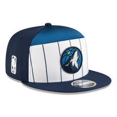 New Era Minnesota Timberwolves 2025 NBA Tip Off Split Panel 9FIFTY Snapback Hat White/Navy