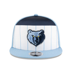 New Era Memphis Grizzlies 2025 NBA Tip Off Split Panel 9FIFTY Snapback Hat White/Light Blue