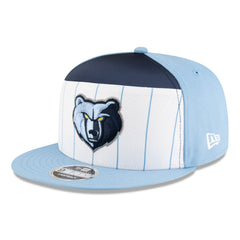 New Era Memphis Grizzlies 2025 NBA Tip Off Split Panel 9FIFTY Snapback Hat White/Light Blue
