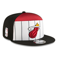 New Era Miami Heat 2025 NBA Tip Off Split Panel 9FIFTY Snapback Hat White/Black