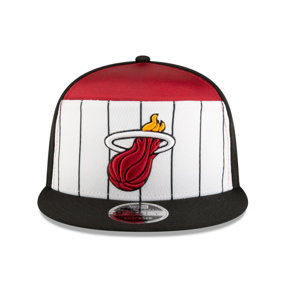 New Era Miami Heat 2025 NBA Tip Off Split Panel 9FIFTY Snapback Hat White/Black
