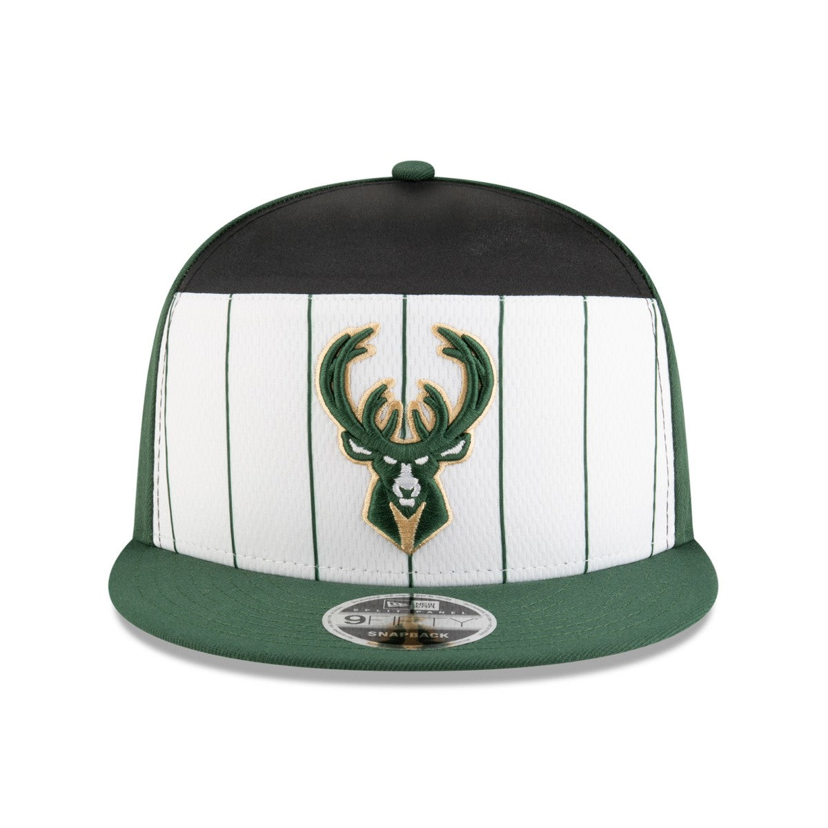 New Era Milwaukee Bucks 2025 NBA Tip Off Split Panel 9FIFTY Snapback Hat White/Hunter Green