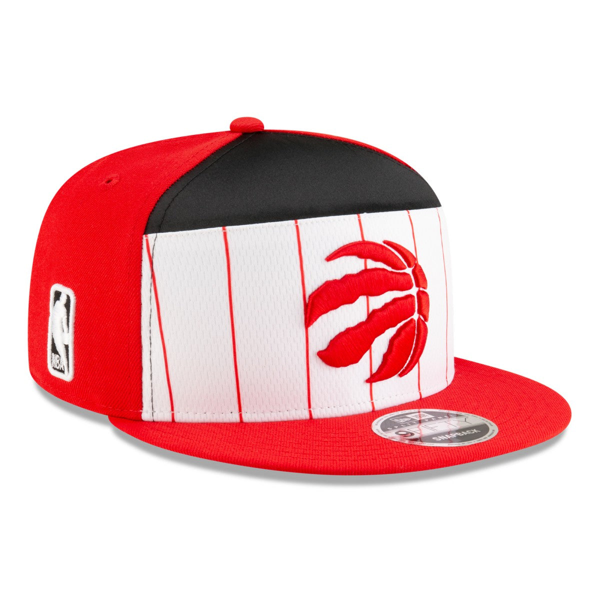 New Era Toronto Raptors 2025 NBA Tip Off Split Panel 9FIFTY Snapback Hat White/Red