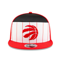 New Era Toronto Raptors 2025 NBA Tip Off Split Panel 9FIFTY Snapback Hat White/Red