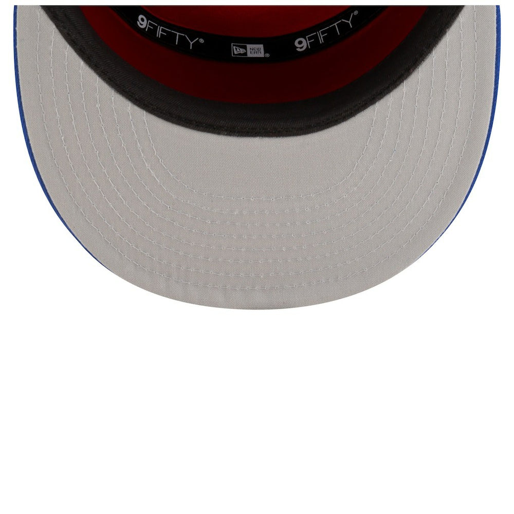 New Era Philadelphia 76ers 2025 NBA Tip Off Split Panel 9FIFTY Snapback Hat White/Blue