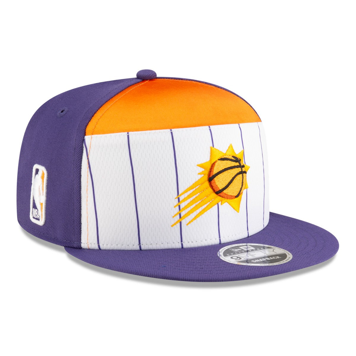 New Era Phoenix Suns 2025 NBA Tip Off Split Panel 9FIFTY Snapback Hat White/Purple