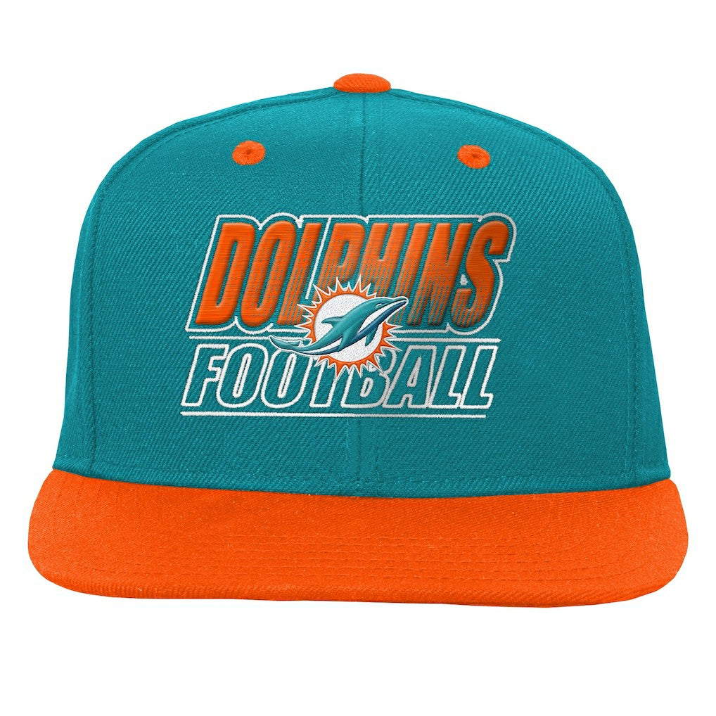 Miami Dolphins Outerstuff Youth Team Gradient Deadstock Snapback Hat - Aqua - NFL
