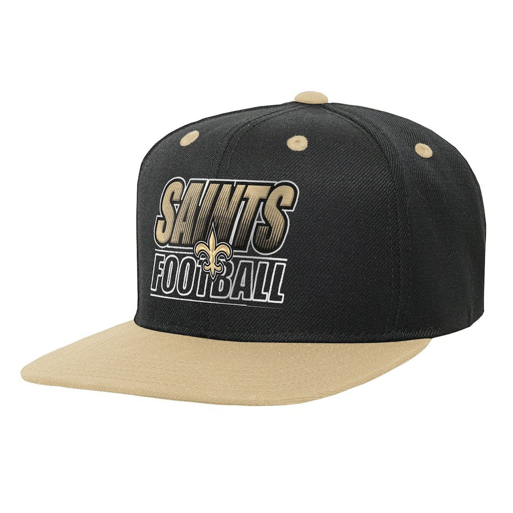 New Orleans Saints Outerstuff Youth Team Gradient Deadstock Snapback Hat - Black - NFL