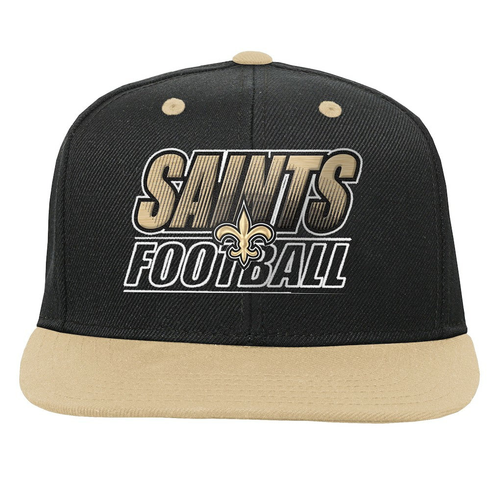 New Orleans Saints Outerstuff Youth Team Gradient Deadstock Snapback Hat - Black - NFL