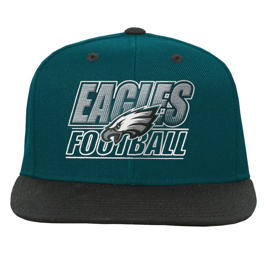 Philadelphia Eagles Outerstuff Youth Team Gradient Deadstock Snapback Hat - Midnight Green - NFL
