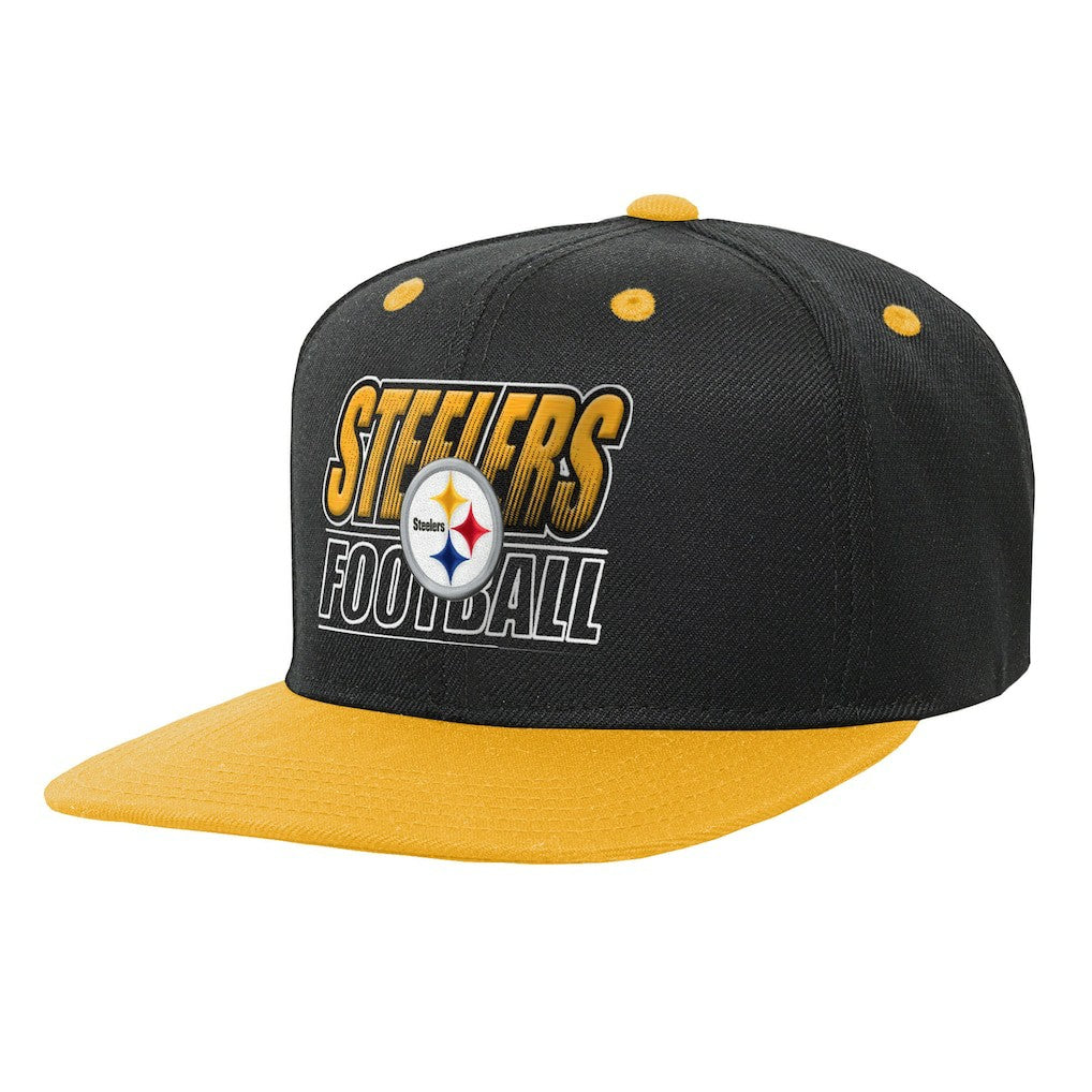Pittsburgh Steelers Outerstuff Youth Team Gradient Deadstock Snapback Hat - Black - NFL