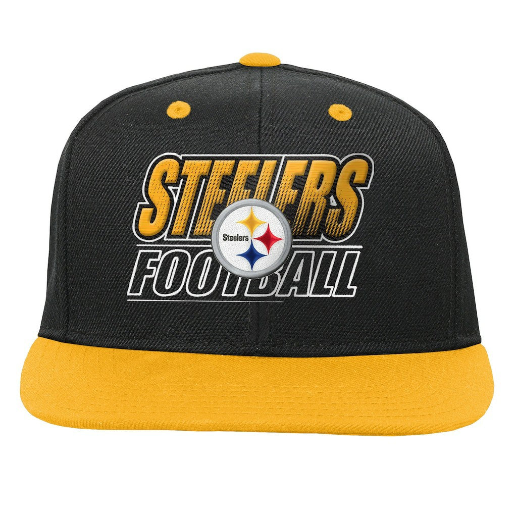 Pittsburgh Steelers Outerstuff Youth Team Gradient Deadstock Snapback Hat - Black - NFL
