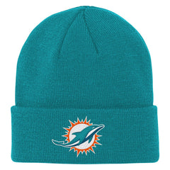 Miami Dolphins Outerstuff Youth Team Gradient Cuffed Knit Hat - Aqua - NFL