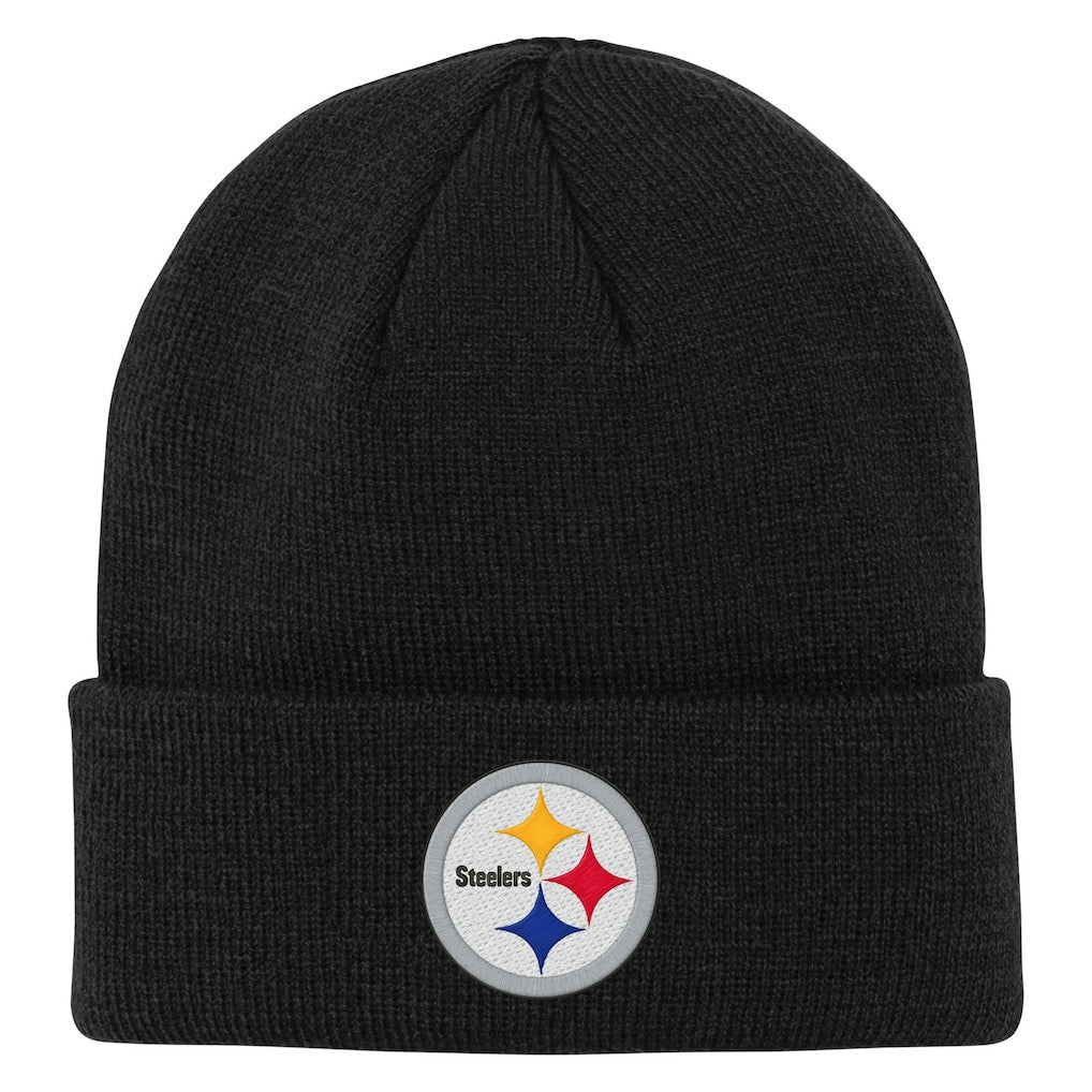Pittsburgh Steelers Outerstuff Youth Team Gradient Cuffed Knit Hat - Black - NFL