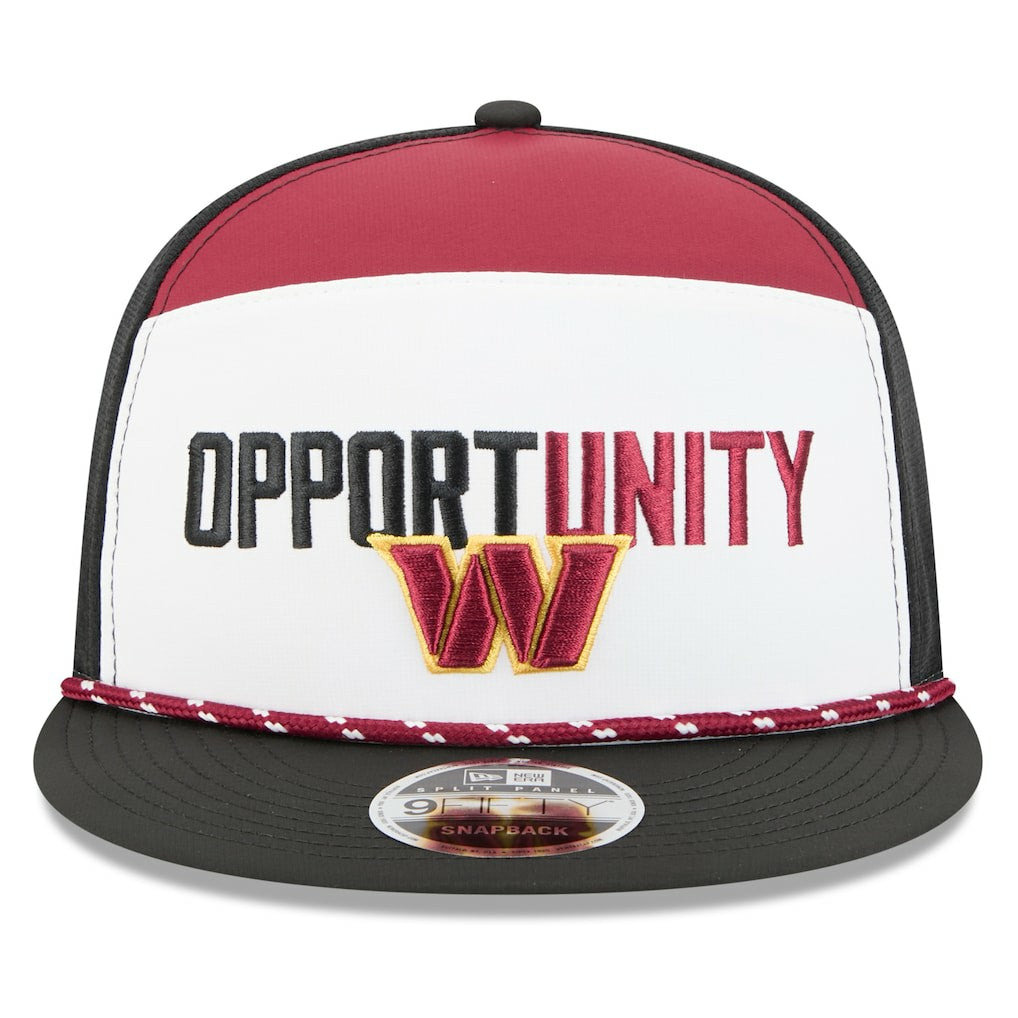 Washington Commanders New Era 2025 Inspire Change Split Panel 9FIFTY Snapback Hat - White/Black - NFL