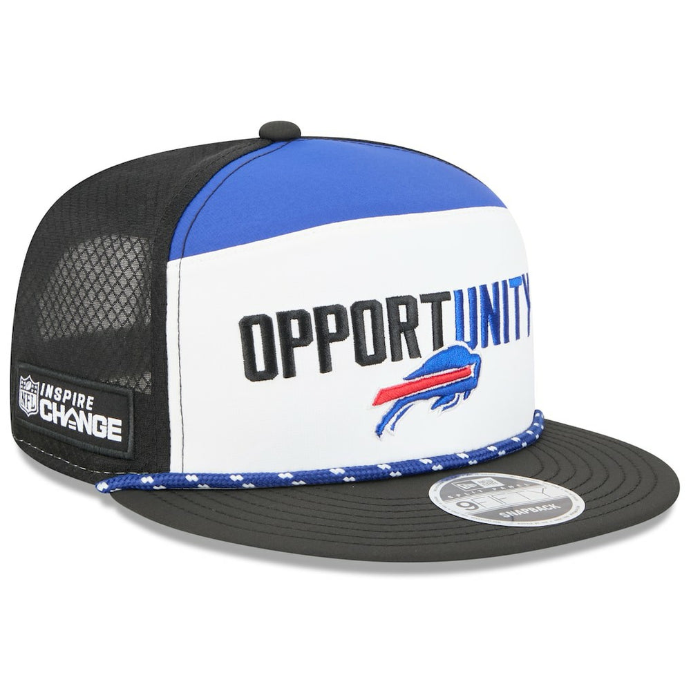 Buffalo Bills New Era 2025 Inspire Change Split Panel 9FIFTY Snapback Hat - White/Black - NFL